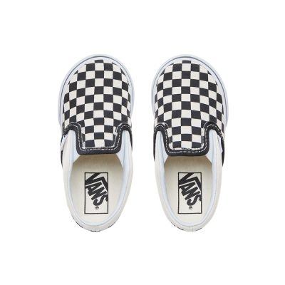 Vans Checkerboard Slip-On - Çocuk Slip-On Ayakkabı (Siyah Beyaz)